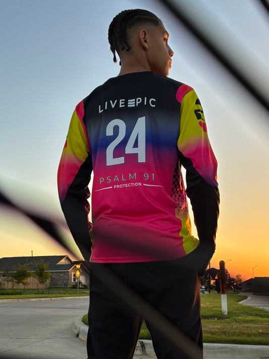 Psalm 91 Pink Motocross Jersey