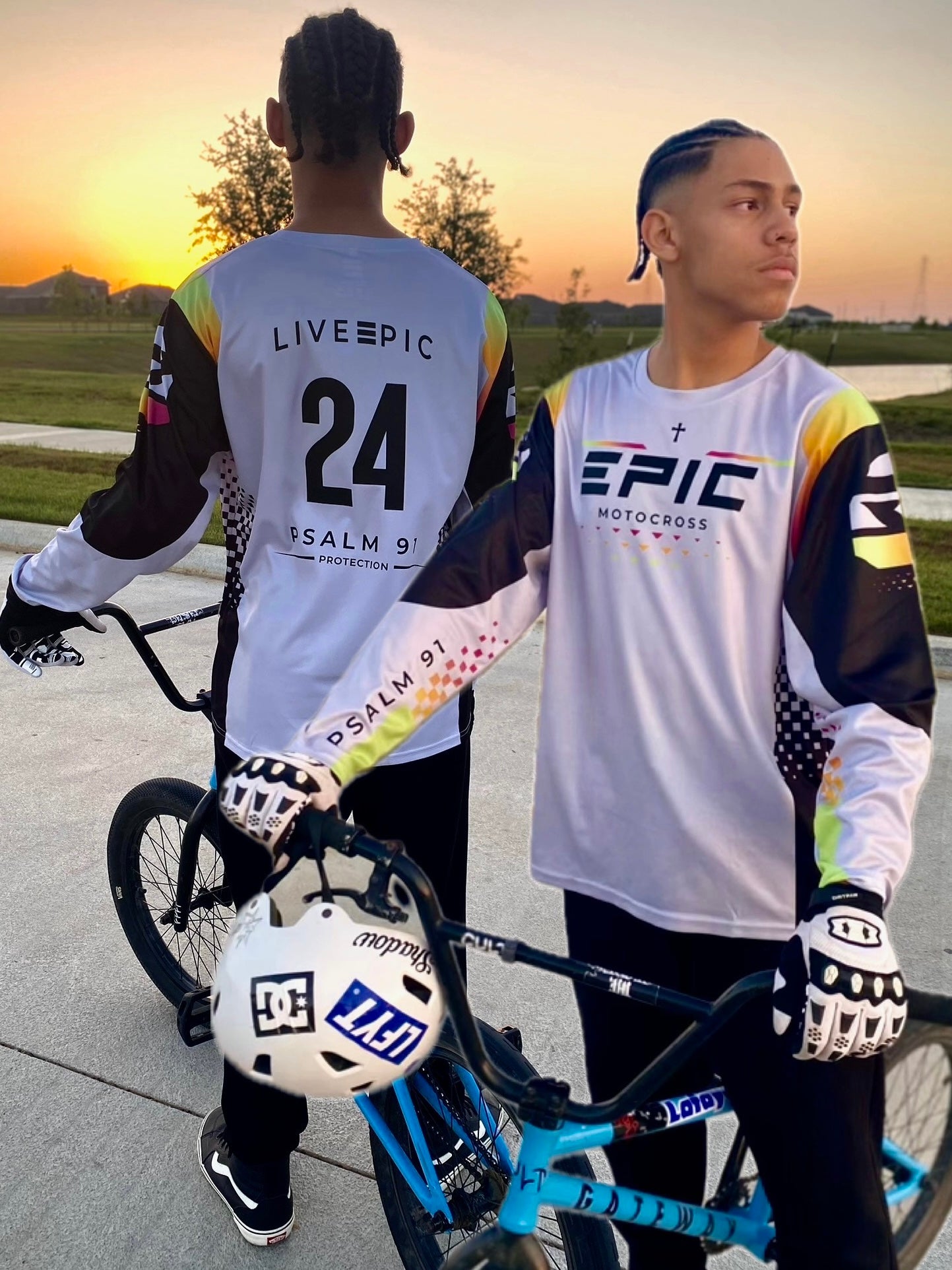 Psalm 91 Gray Motocross Jersey