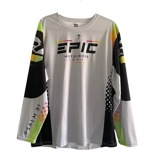 Psalm 91 Gray Motocross Jersey