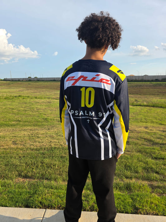 Psalm 91 Blue Motocross Jersey