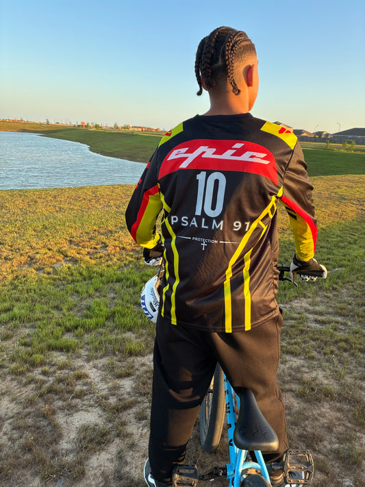Psalm 91 Black Motocross Jersey