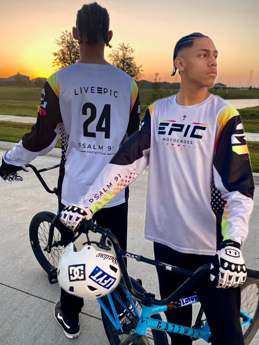 Psalm 91 Gray Motocross Jersey