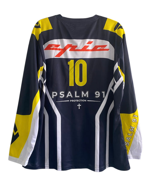 Psalm 91 Blue Motocross Jersey