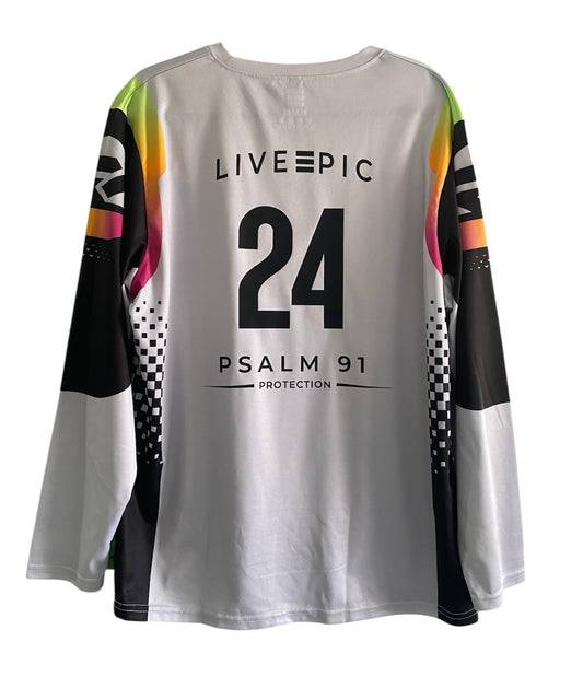 Psalm 91 Gray Motocross Jersey