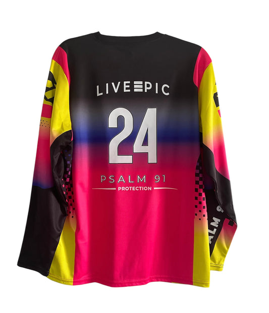 Psalm 91 Pink Motocross Jersey